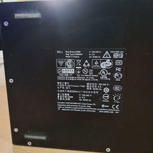 Dell Precision T1650 workstation used, i7 3770, PSU, DVD, no disk or RAM