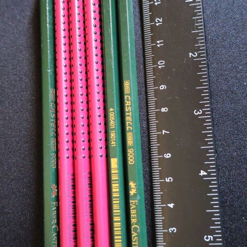 Faber Castell pencils used, set of 6 pieces