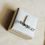 Silver 925 ring with oval shiny stones