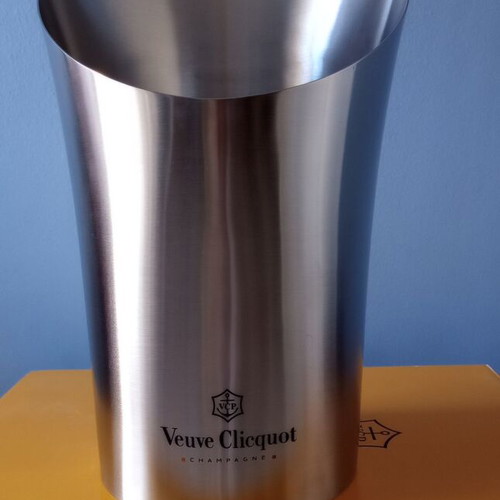 Veuve Clicquot inox champagne bucket new with protective case