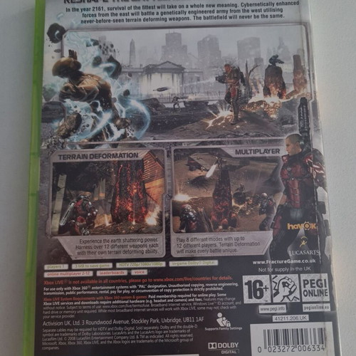 Xbox 360 Fracture used with case and disc