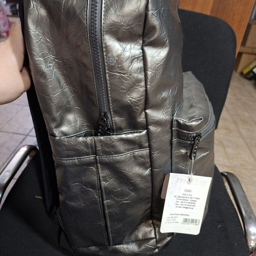 Polo backpack bag, grey silver