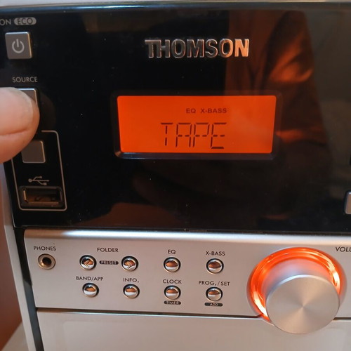 Tomson Mini Stereo System like new with radio, cassette, CD, and USB recorder