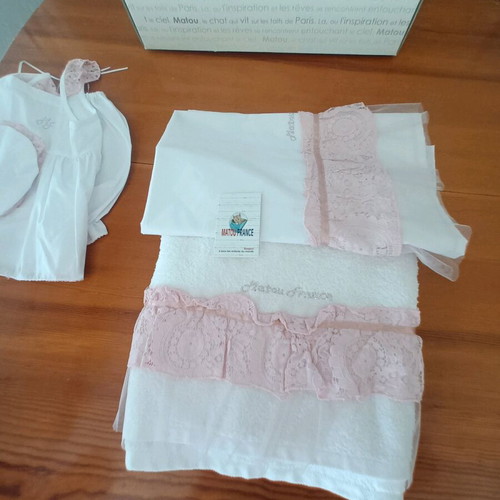 Baptism set for girl new, complete unused
