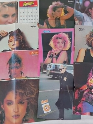 Madonna posters used, 23 from 1980s Blek Agori magazines