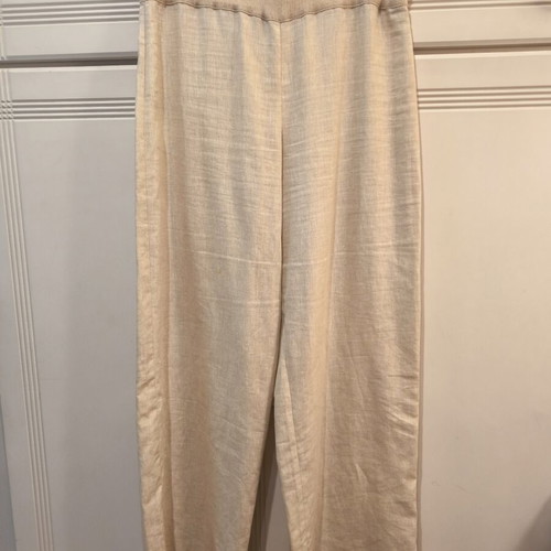 Leonard's linen suit with hood and lace, beige