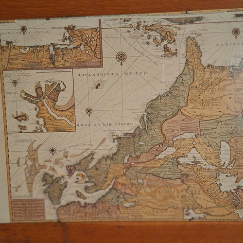 Old maps set of 2 used, glass and backing only