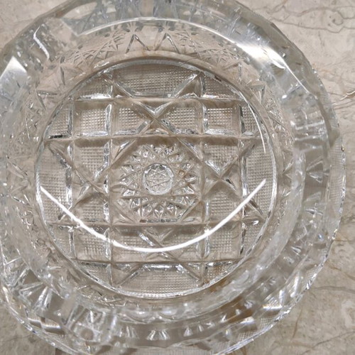 Handmade Bohemian Crystal Ashtrays like new, set of 2 pieces