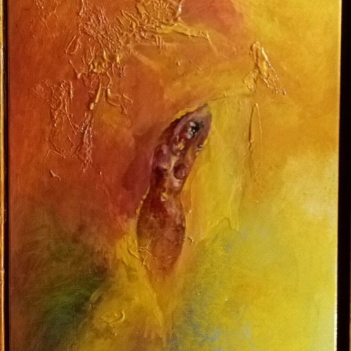Triptych painting new, acrylic mixed media on canvas