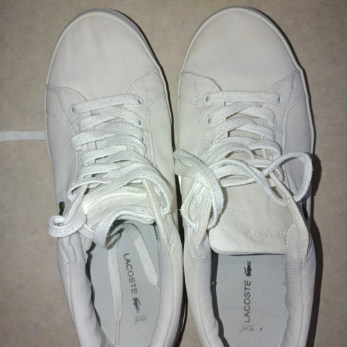 Lacoste white canvas men's sneakers size 42.5 like new