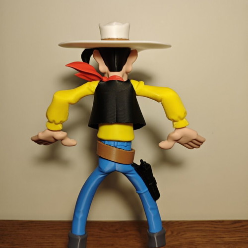 3D print figure Lucky Luke 29 cm like new, plastic PLA