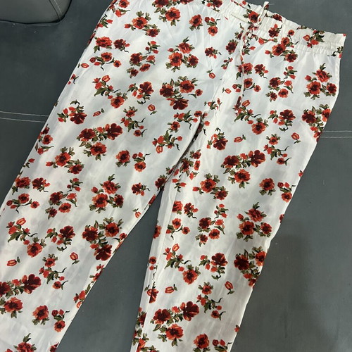 Floral pants beige Terranova like new, comfortable and airy
