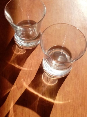 Ballantine's collectible whiskey glasses set of two new