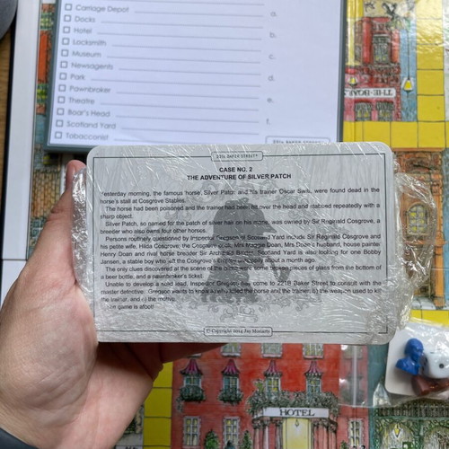 Επιτραπέζιο παιχνίδι Sherlock Holmes 221B Baker Street σαν καινούργιο
