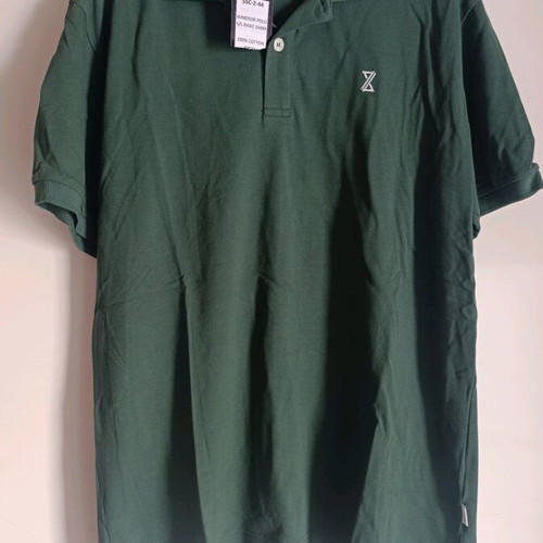 Men's polo shirt new, cotton, large, dark green