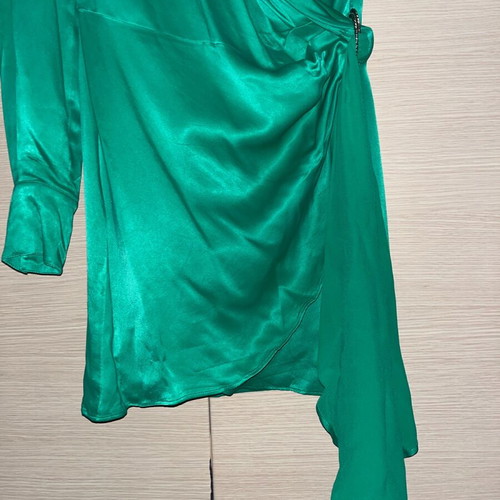 Karen Millen green wrap dress like new with shoulder pads