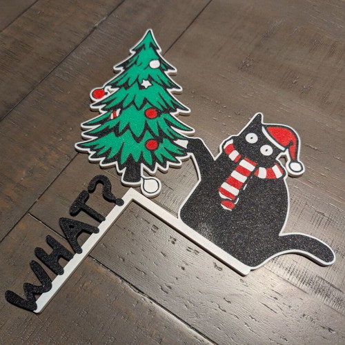 Christmas Kitty Cat Door Decoration new