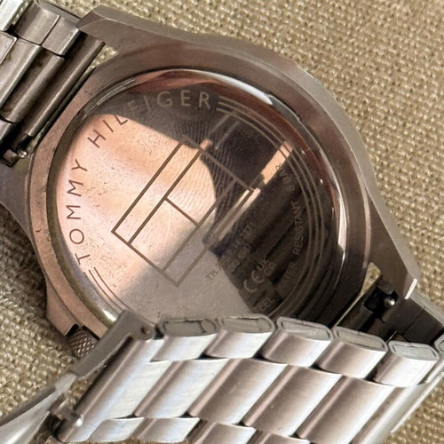 Tommy Hilfiger wristwatch with grey and silver case and bracelet