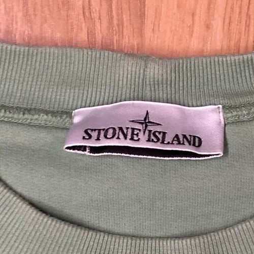 Stone Island Sweater M green with small sleeve stain, like new