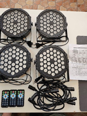 VYmaksran A36 36W RGB LED PAR φωτιστικά σκηνής, σετ 4 τεμαχίων