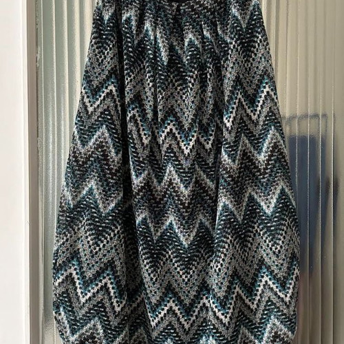 Balloon dress Know How used, Missoni style, size M, chevron print