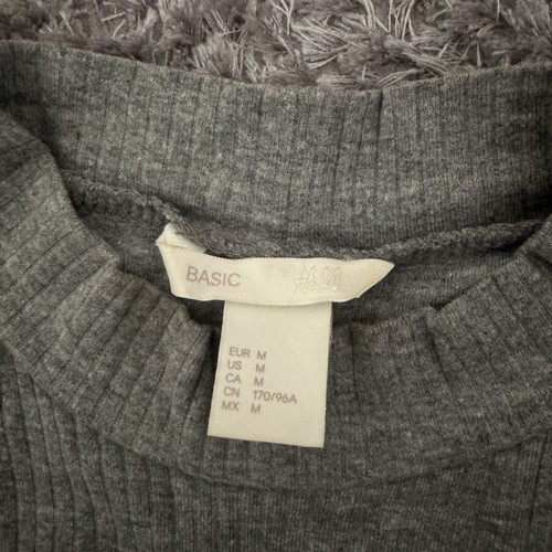H&M ribbed bodycon dress like new, sizes S and M, gray