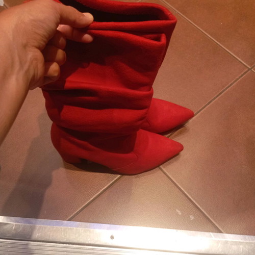 Castor boots like new, red, size 38