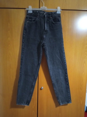 Zara Mom Style Jeans XS 34 used, high waist, black