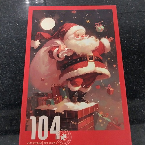 Puzzle 104 pieces with Santa Claus figure new