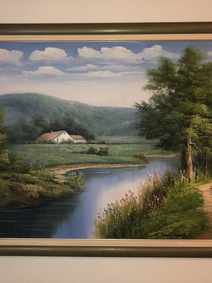 Oil painting 100x70 framed, new