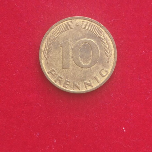 Germany 10 Pfennig coin used