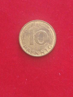 Germany 10 Pfennig coin used