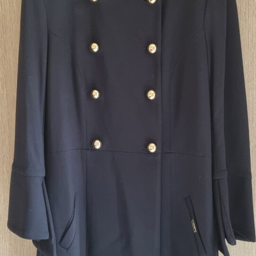 Roberta Biagi dark blue coat like new, elegant double-breasted