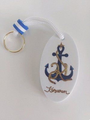 Karavan anchor keychain nautical new