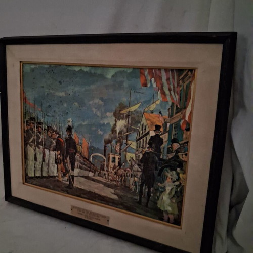 Ken Riley Lafayette and the National Guard canvas print used