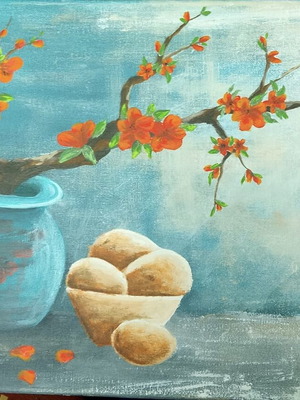 Painting 30x40 canvas with acrylic colors new