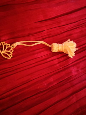 Handmade Christmas tree charm small with golden tassel like new