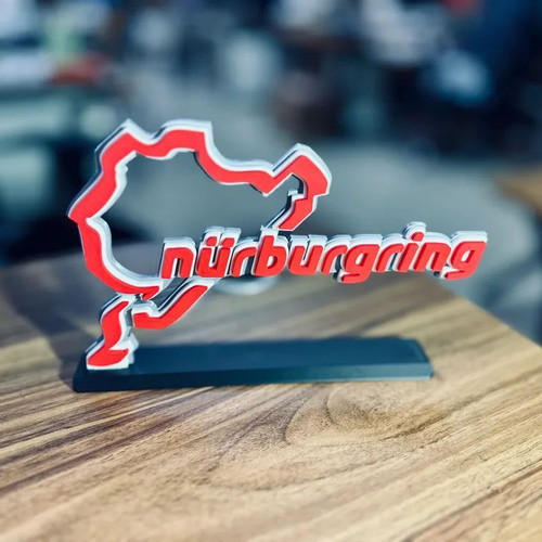 Nurburgring desk decor made to order with track map
