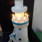 Decorative lighthouse with light 32cm new