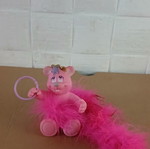Fluffy Surprise Bear vintage παιχνίδι μεταχειρισμένο, ροζ, μοντέλο 1998