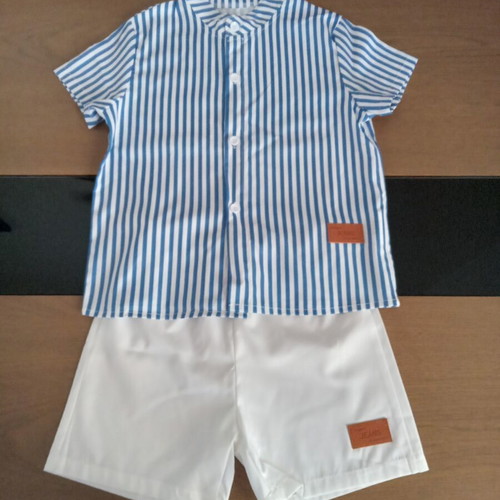 Summer set for boy 6-7 years, like new, white and blue