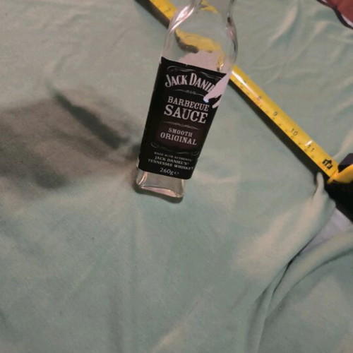 Jack Daniels decorative glass bottle used with cap