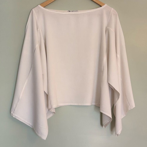 Parthenis blouse 100% viscose like new, one size, white
