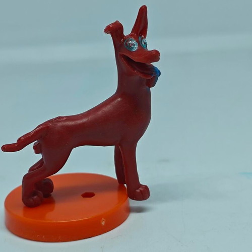 Vintage dog figure like new with orange base