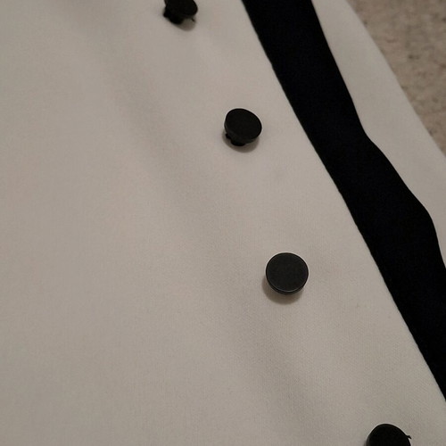 Zara Basic Sleeveless Blouse used, size L, white with black buttons