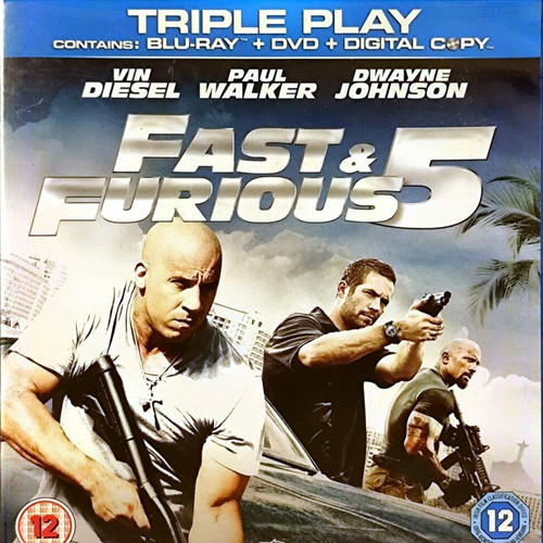 Fast and Furious 5 Blu-ray μεταχειρισμένο, 3 δίσκοι, αγγλικοί υπότιτλοι