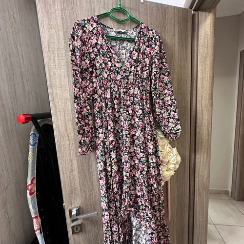 Dress used, size S, longer at back with floral pattern
