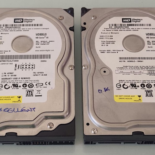 Western Digital WD Caviar 3.5" SATA HDD 80GB, pack of 2