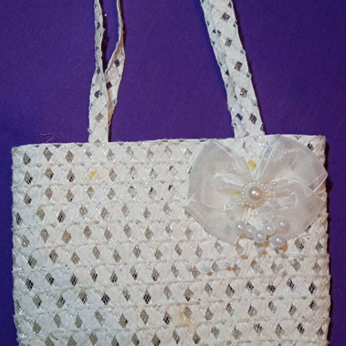 Handbags like new, white and beige, set of two
