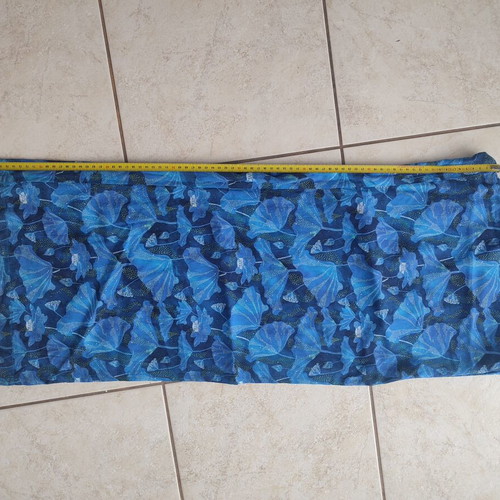 Toi&Moi wide-leg pants, size M, blue and white